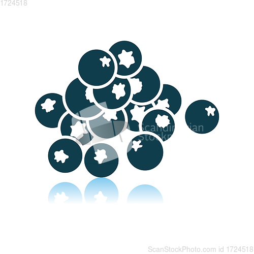Image of Blueberry Icon On Gray Background