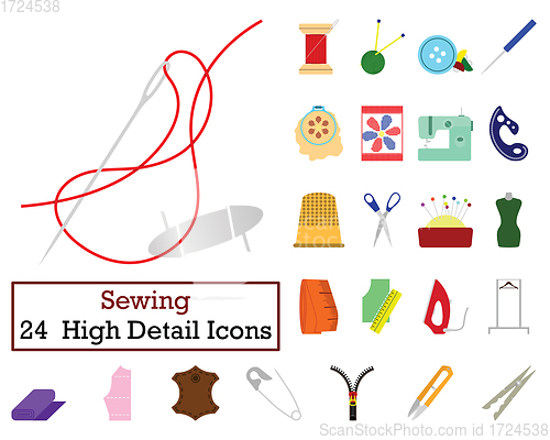 Image of Set of 24  Sewing Icons