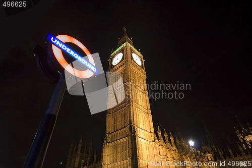 Image of Big Ben and the Tube in London