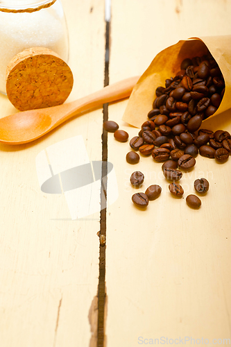 Image of espresso coffee and beans