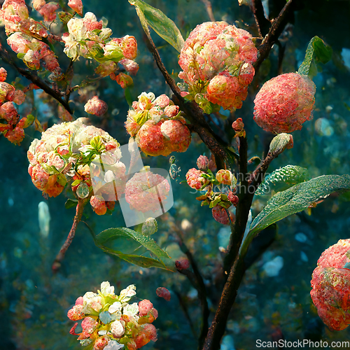 Image of Apple tree blossom, beautiful flowers.