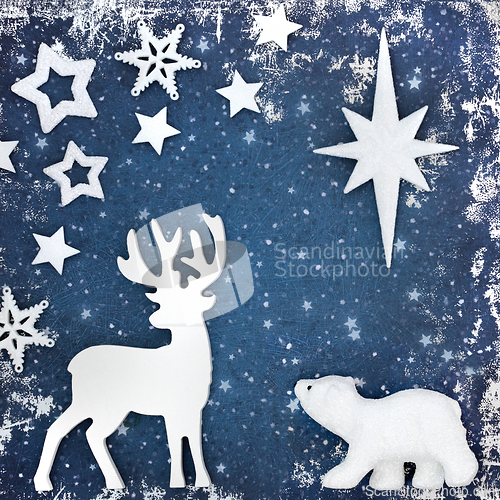 Image of Christmas North Pole Fantasy Magical Background 