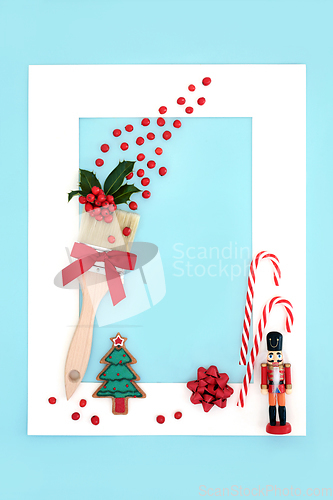 Image of Surreal Christmas Paintbrush Berry Splash with Tree Decorations