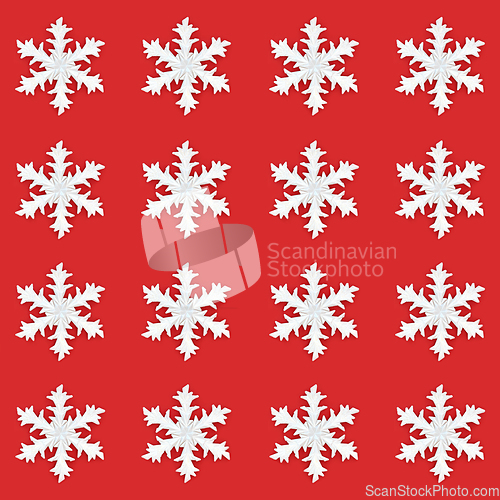 Image of Christmas Snowflake Festive Background Design Pattern