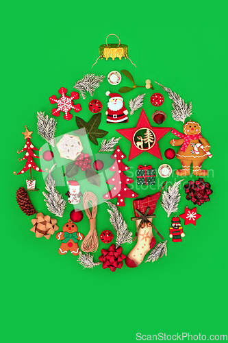 Image of Go Green for Christmas Tree Decoration Concept