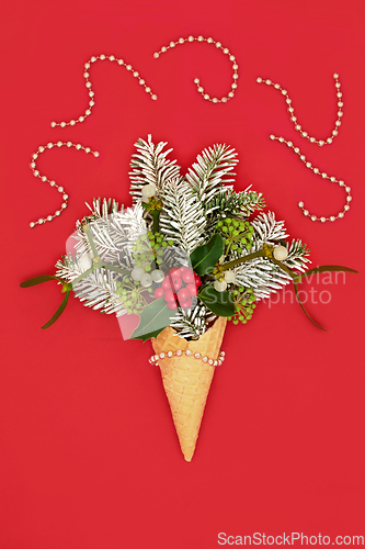 Image of Christmas Party Time with Surreal Ice Cream Waffle Cone 