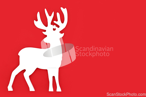 Image of Christmas Eve Reindeer North Pole Festive Minimal Design 