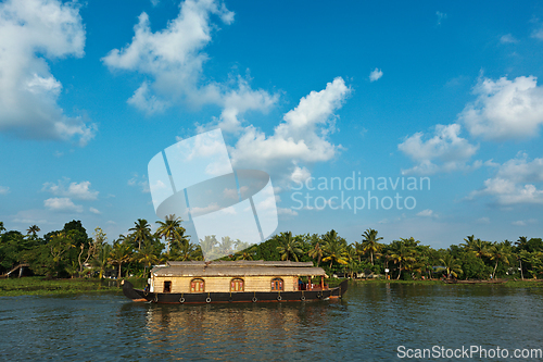 Image of Houseboat on Kerala backwaters, India