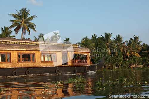 Image of Houseboat on Kerala backwaters, India