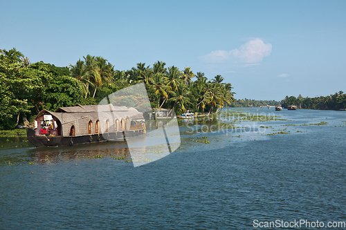 Image of Houseboat on Kerala backwaters, India