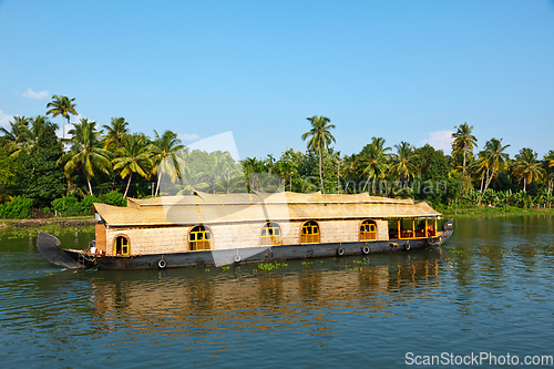 Image of Houseboat on Kerala backwaters, India