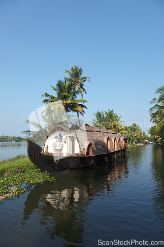 Image of Houseboat on Kerala backwaters, India