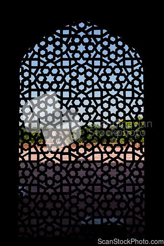 Image of Marble carved screen window at Humayun's Tomb, Delhi