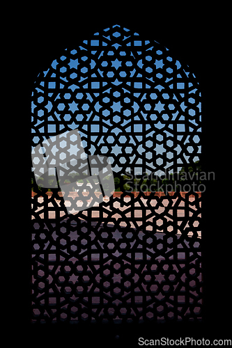 Image of Marble carved screen window at Humayun's Tomb, Delhi