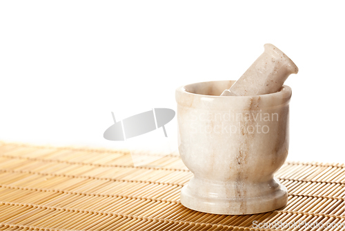 Image of Marble mortar with pestle