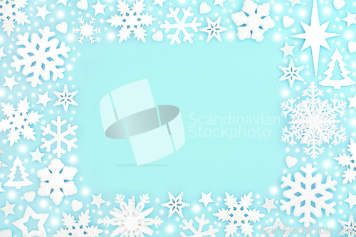 Image of Christmas North Pole Snowflake Magical Background Design 