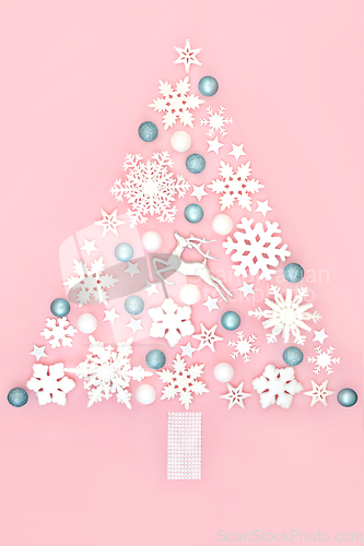 Image of Surreal Christmas Tree Shape Abstract North Pole Concept