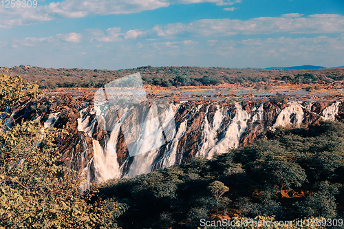 Image of Ruacana Falls in Northern Namibia, Africa wilderness