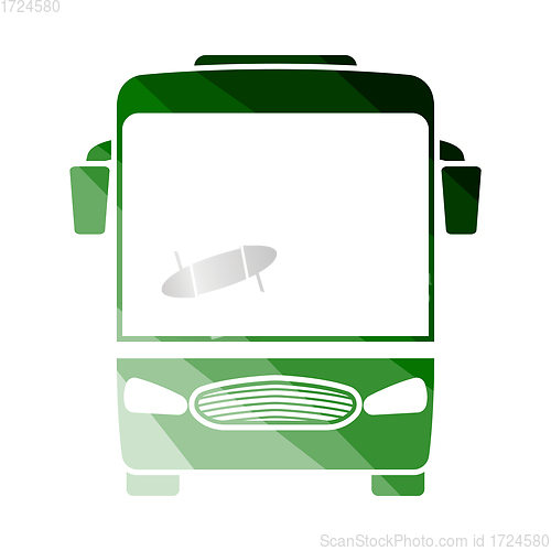 Image of Tourist Bus Icon Front View