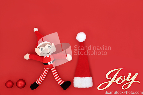 Image of Christmas Eve Joy with Traditional Santa Symbols