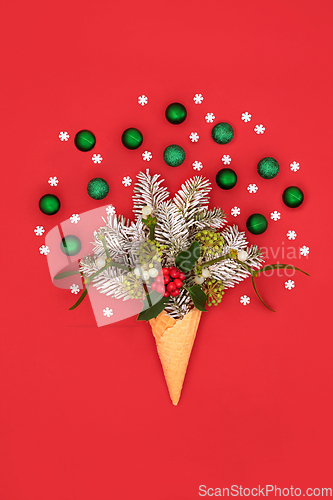 Image of Christmas Fun Decorative Surreal Ice Cream Cone