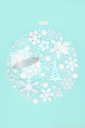 Image of Magical Christmas Tree Round Shape Bauble Decoration