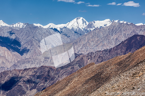 Image of Karakorum Range mountains in Himalayas