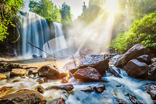 Image of Tropical waterfall