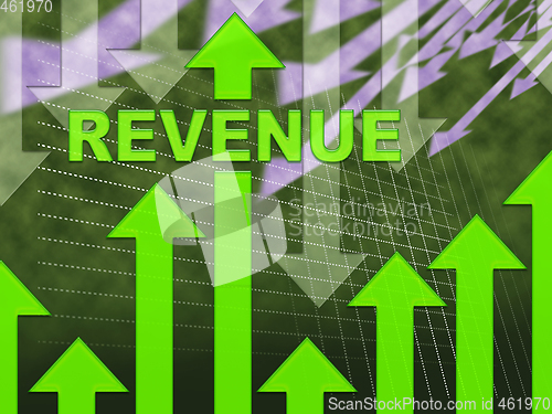 Image of Revenue Graph Indicates Forecast Wage And Salary