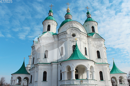 Image of Spaso-Preobrazhenska church in Kozelets in Ukraine