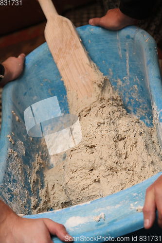 Image of homemade making dough 