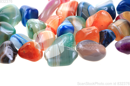 Image of color agate collection