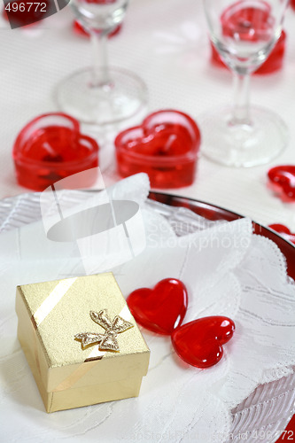 Image of Table setting for Valentine