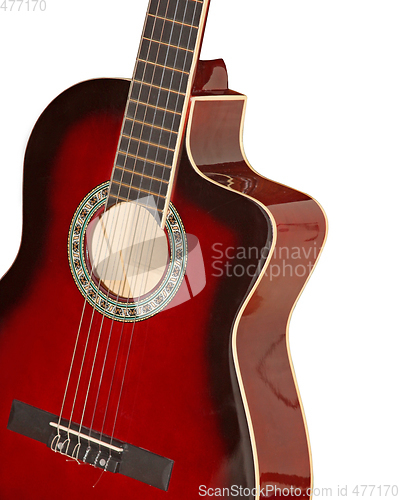 Image of guitar isolated on the white