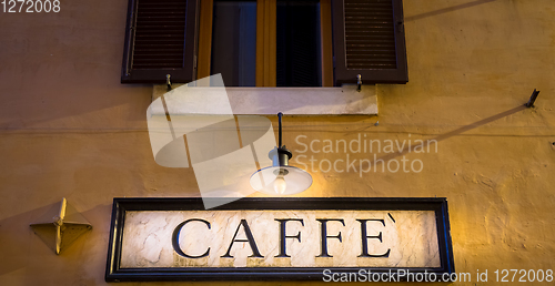 Image of Coffee sign in retro style - Italy