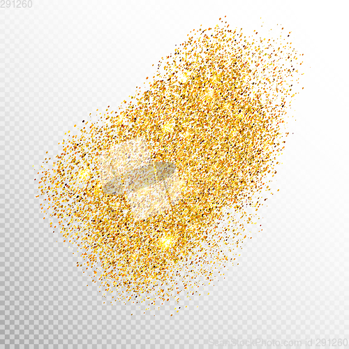 Image of Gold sparkles on white. EPS 10