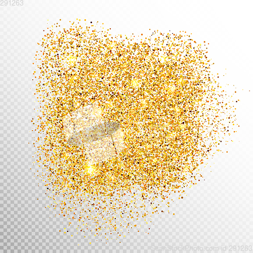 Image of Gold sparkles on white. EPS 10