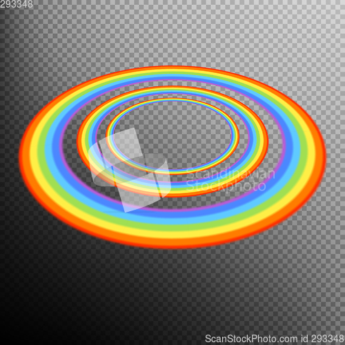 Image of Rainbows in different shape realistic set. EPS 10