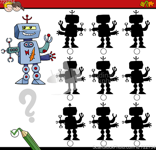 Image of shadow differences game with robot
