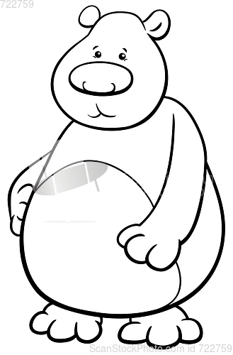 Image of bear coloring page