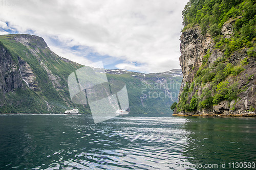 Image of Dramatic fjord landscape in Norway