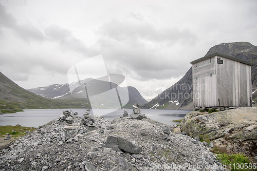 Image of Dramatic mountain landscape in Scandinavia