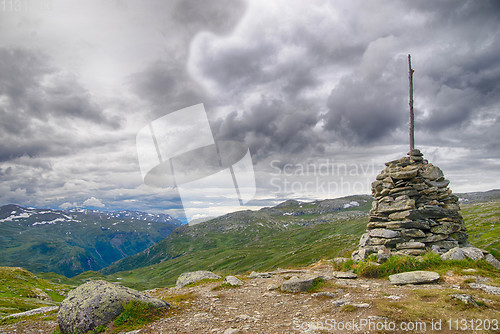 Image of Travel in Norway mountains at summer