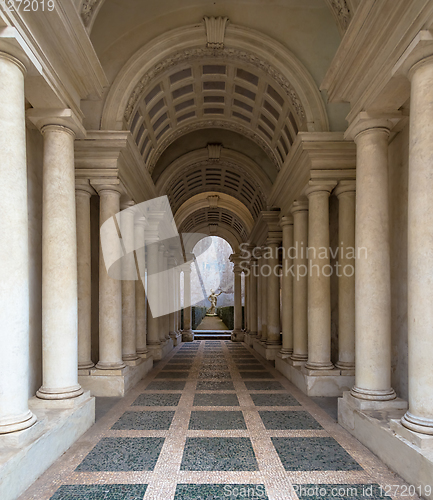 Image of Luxury palace with marble columns in Rome
