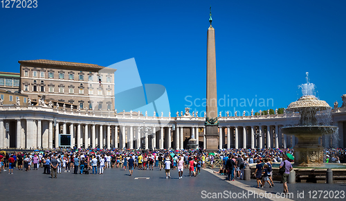 Image of Pope Francis in Vatican during Angelus prayer