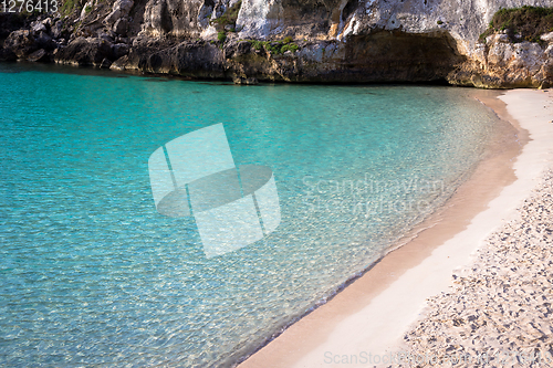 Image of Cala en Turqueta (Turqueta Beach) in Menorca, Spain