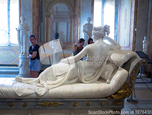 Image of Classical statue of Pauline Bonaparte, made by Antonio Canova