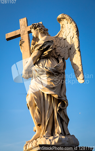 Image of Catholic angel with cross