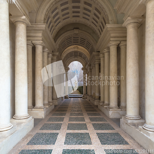 Image of Luxury palace with marble columns in Rome