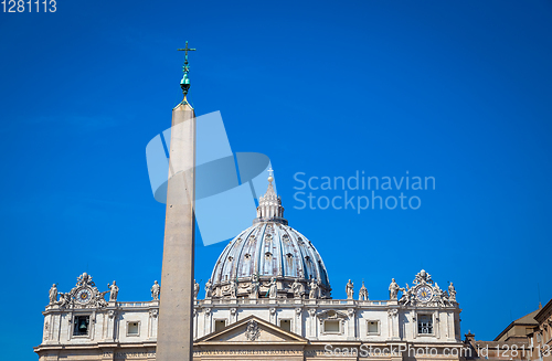 Image of Saint Peter Basilica Dome in Vatican